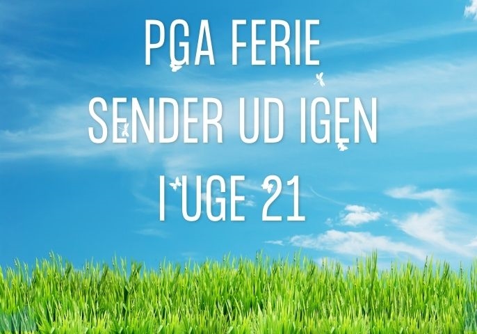 Vi holder ferie i uge 20